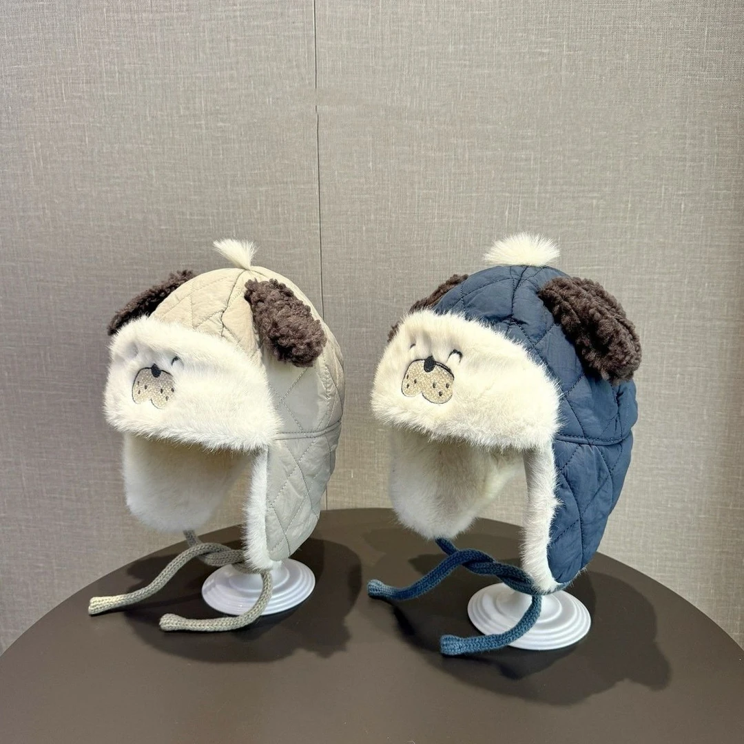 宝宝儿童帽子加厚雷锋秋冬季女童保暖可爱超萌防风男童加绒护耳