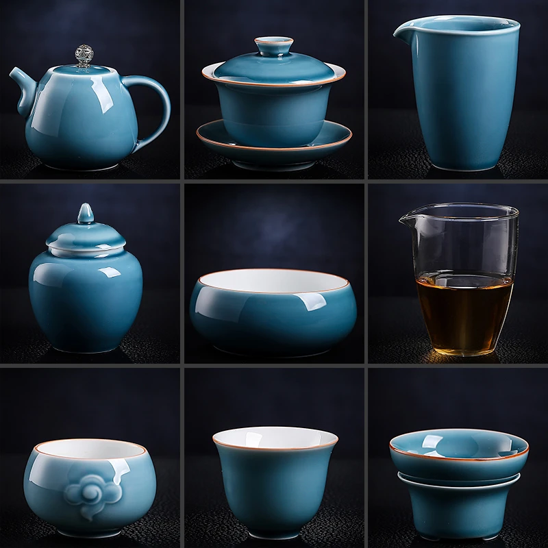 陶瓷单壶复古耐高温功夫茶具盖碗主人杯品茗杯泡茶壶公道茶杯