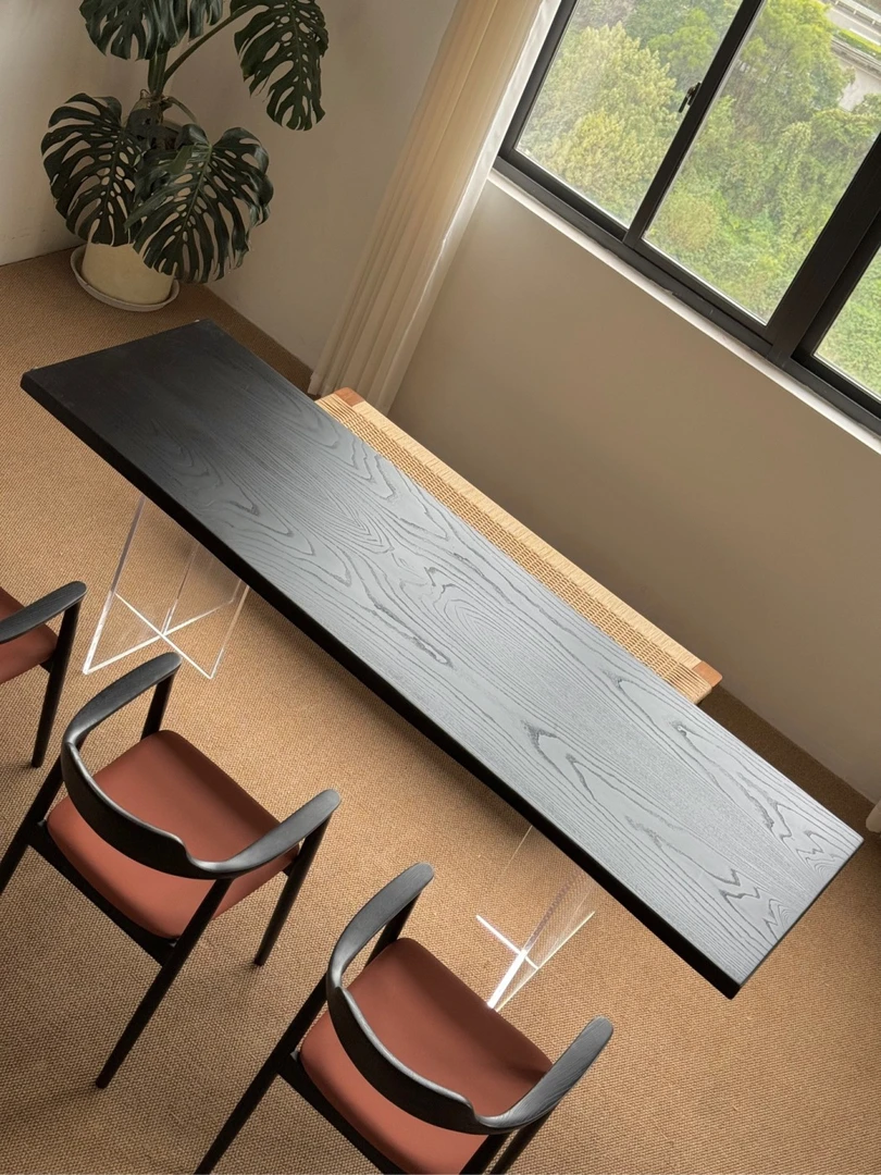 白蜡木大板 224*68*4.5双拼全方（骏马黑）