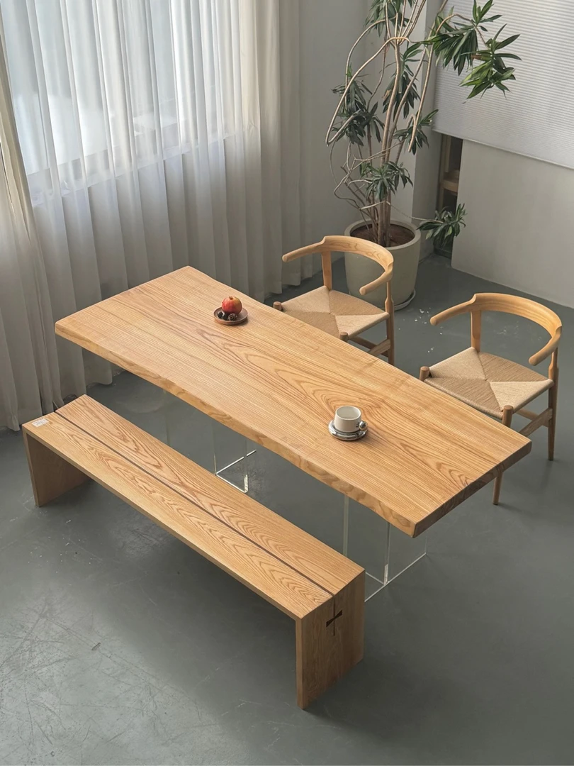 白蜡木大板190*70*6独板自然边（原木色）