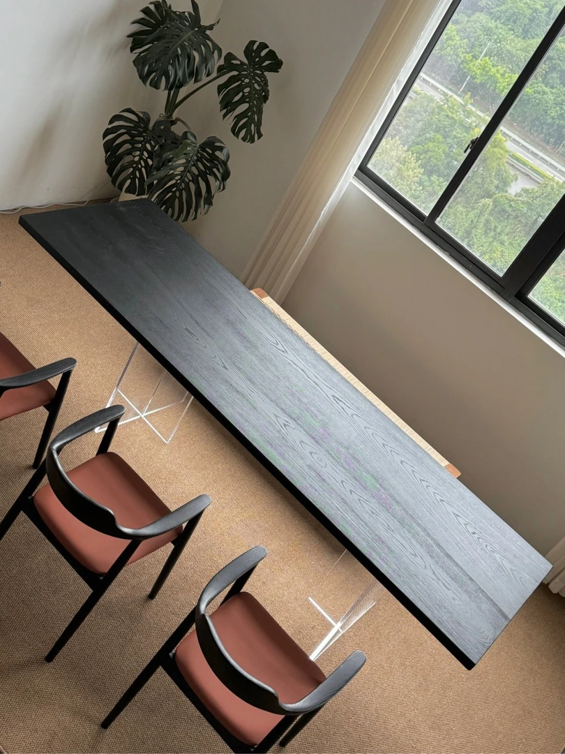 白蜡木大板254*79.5*4.3双拼全方（骏马黑）