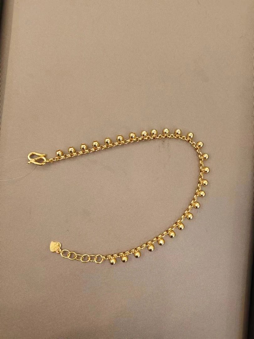 足金999 紫霞手链