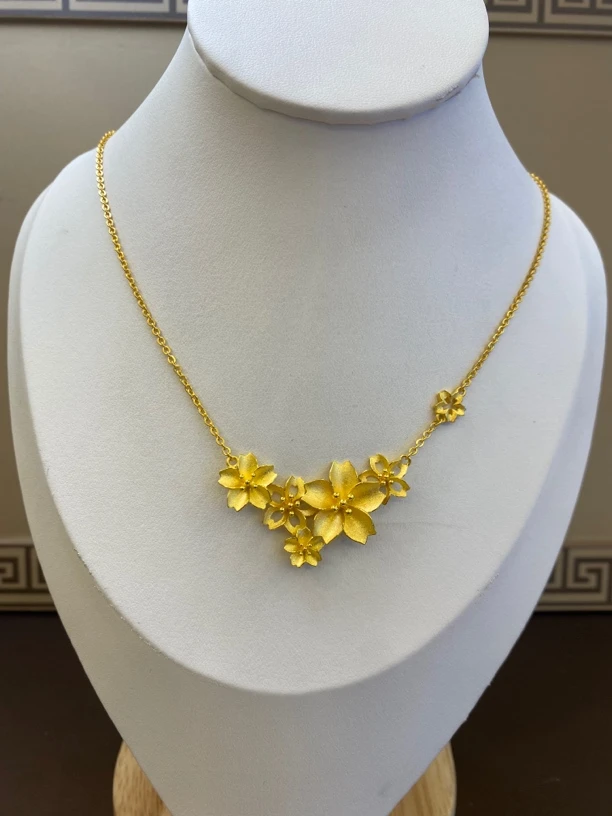 足金999 大版三生花繁花似锦套链