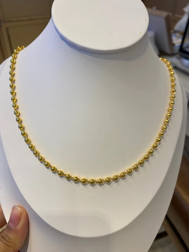 足金999 光珠项链