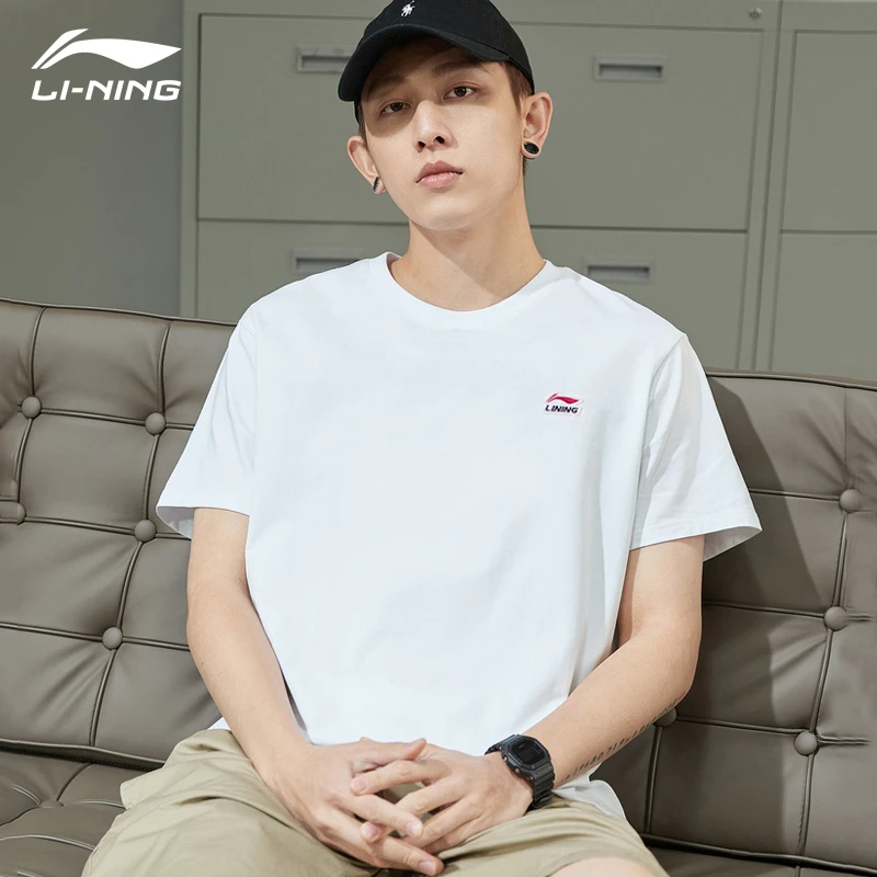 李宁短袖文化衫2025春季男女同款运动时尚圆领透气休闲T恤短袖