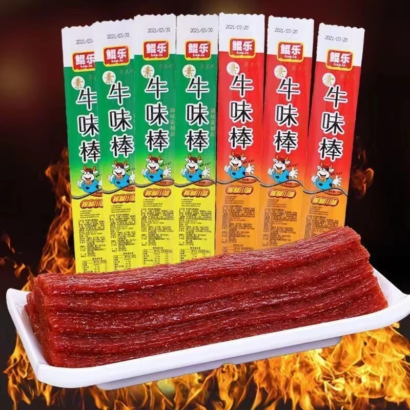 鲲乐素牛味棒劲道辣条回忆儿时童年味解馋零食校园怀旧的休闲小吃