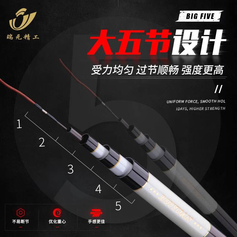 瑞元精工龙吟极鱼竿日本进口超轻超硬碳素钓鱼竿鲤鱼竿28调台钓竿