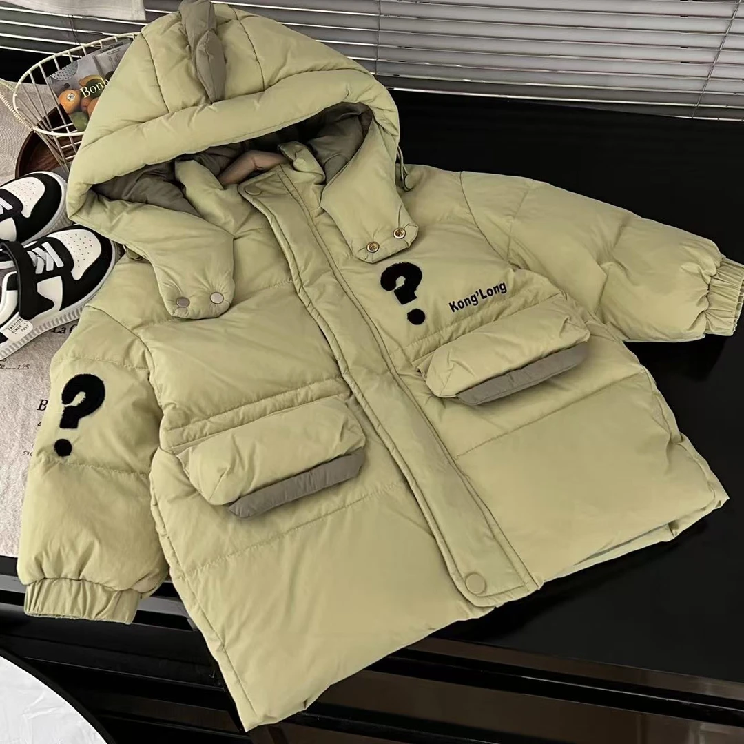 2024年秋冬新款儿童长款恐龙棉服外套百搭韩版时尚30213恐龙棉袄