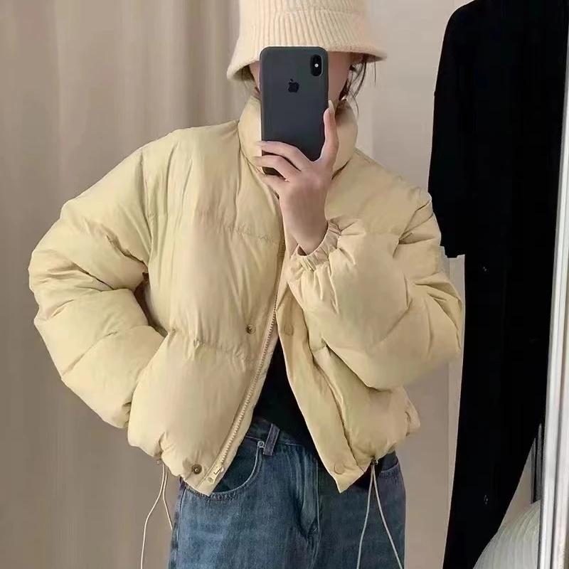 2024冬季爆款羽绒服韩版短款纯色休闲百搭小个子显高外套时尚宽松