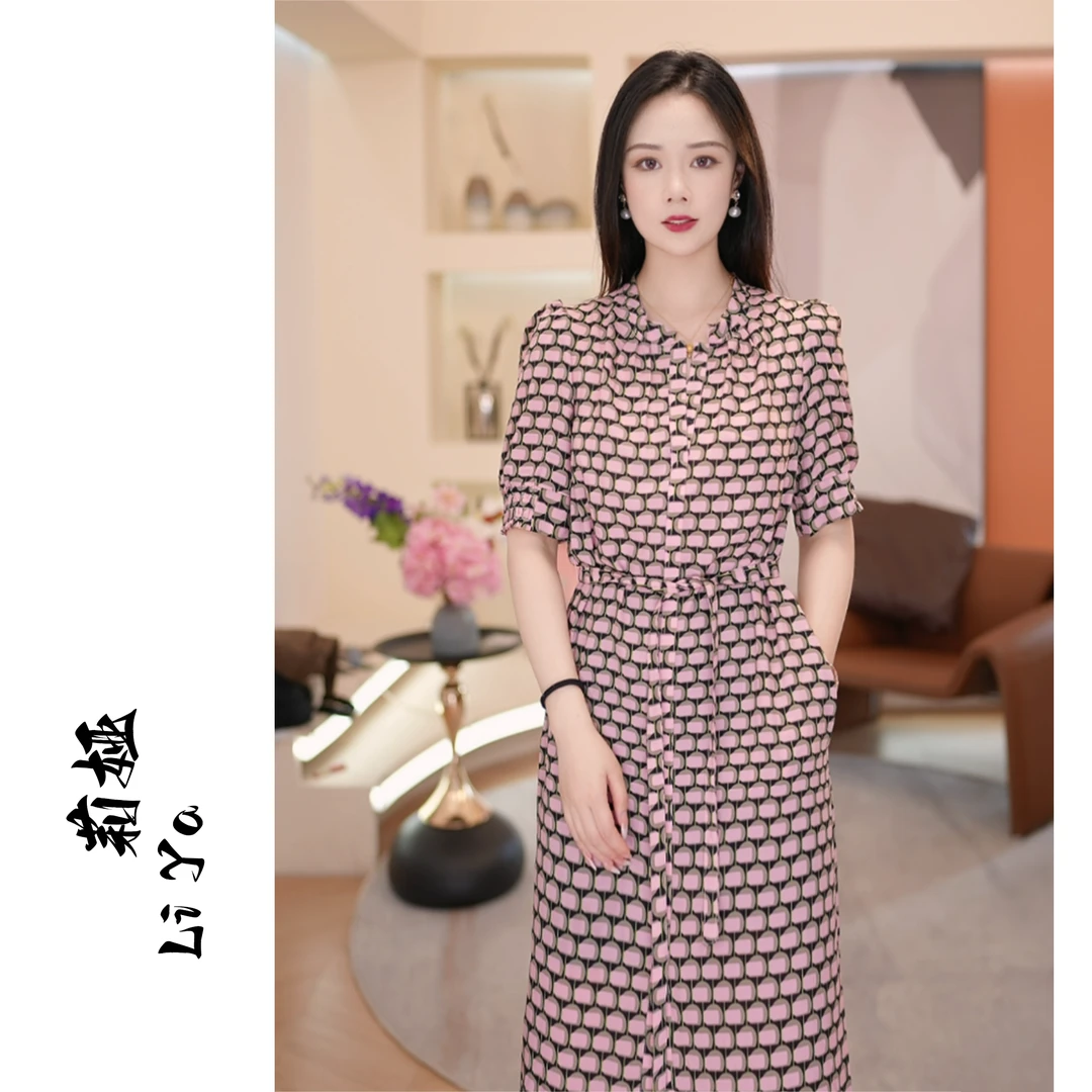 【CC专属】24073-CC-设计时尚气质连衣裙显瘦轻奢法式连衣裙