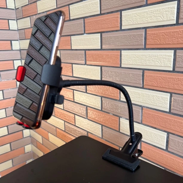 金属大力夹软管手机支架圆管宿舍床头便携摆摊万向桌面直播自拍夹