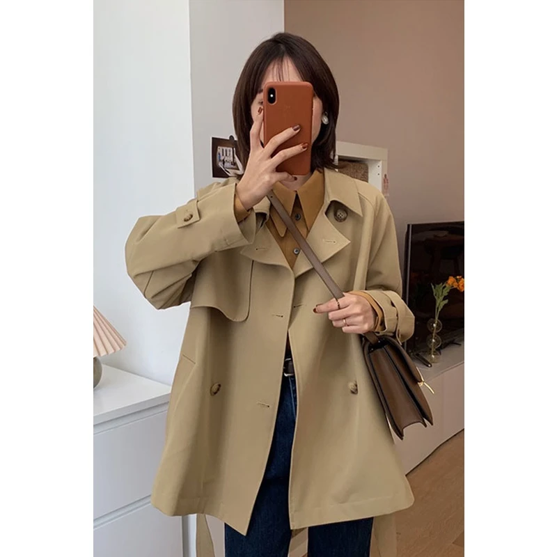 【无敌小锅专属】气质风衣小个子中长款韩系休闲百搭高级感外套女