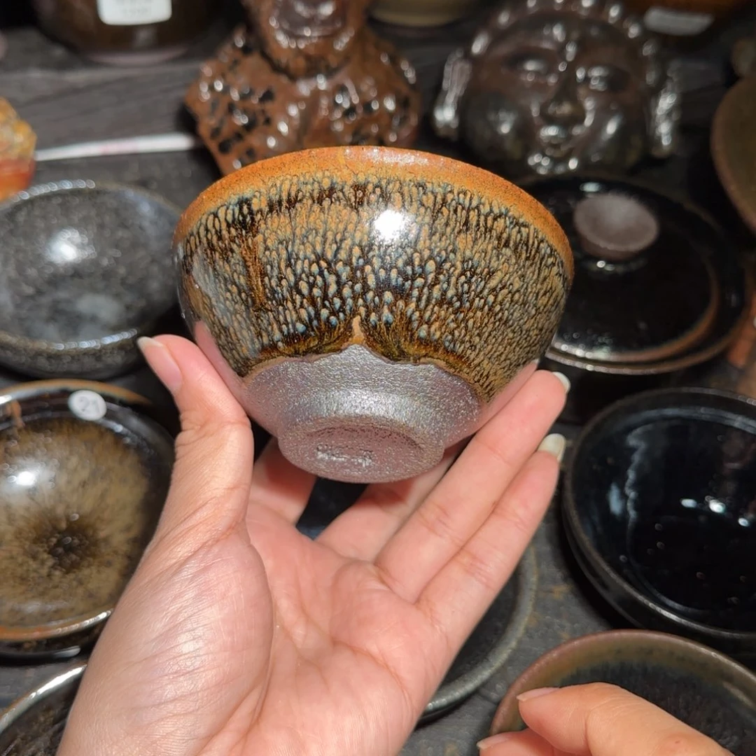 茶盏68建窑建盏黑瓷