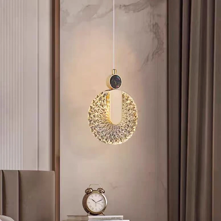 北欧轻奢卧室床头吊灯简约创意网红个性极简客厅背景墙长线吊灯