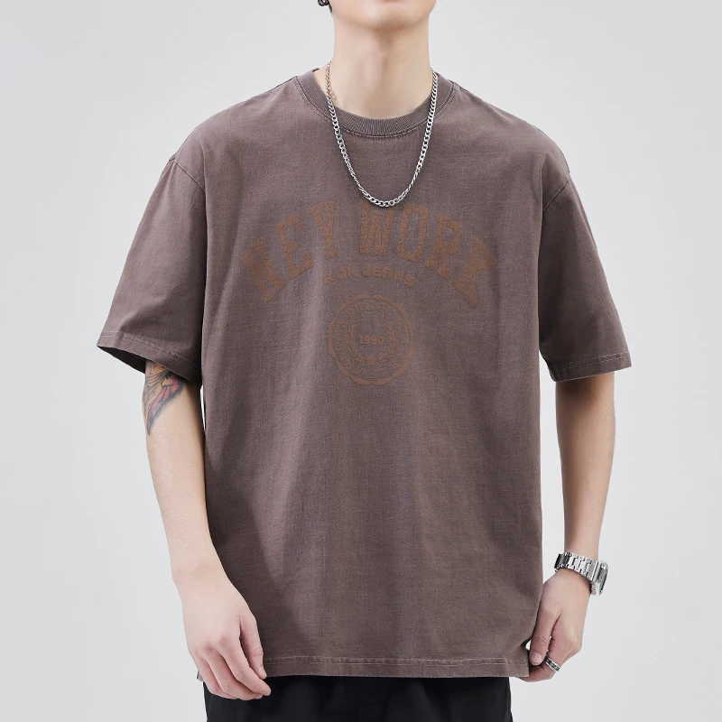 Jeanswest/真维斯正品男装短袖t恤男夏季新款休闲圆领纯棉半袖T恤