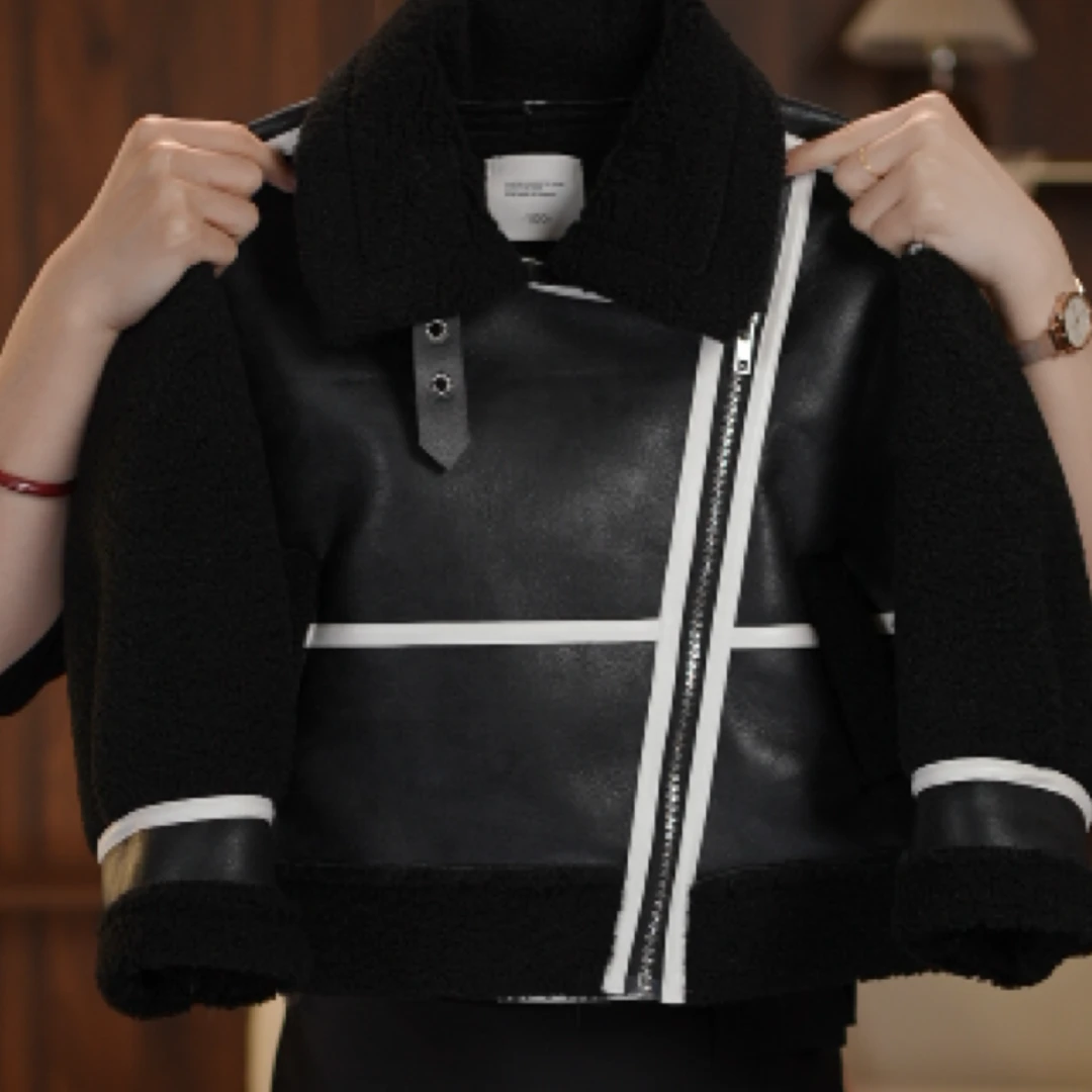 2024中性款男童女童冬季外套 加绒家伙休闲拼接原创设计-JX