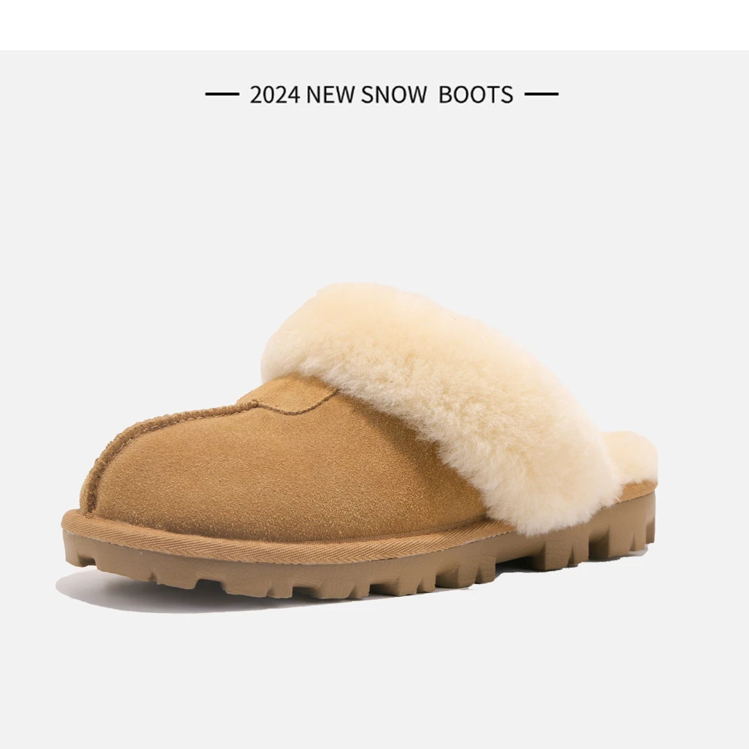 2025秋冬新款千颂伊同款雪地靴星拖加绒外穿女鞋薄地A020