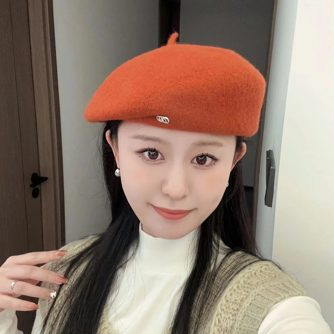 法式复古贝雷帽女秋冬季羊毛呢蓓蕾韩版定型设计显脸小画家帽A-02