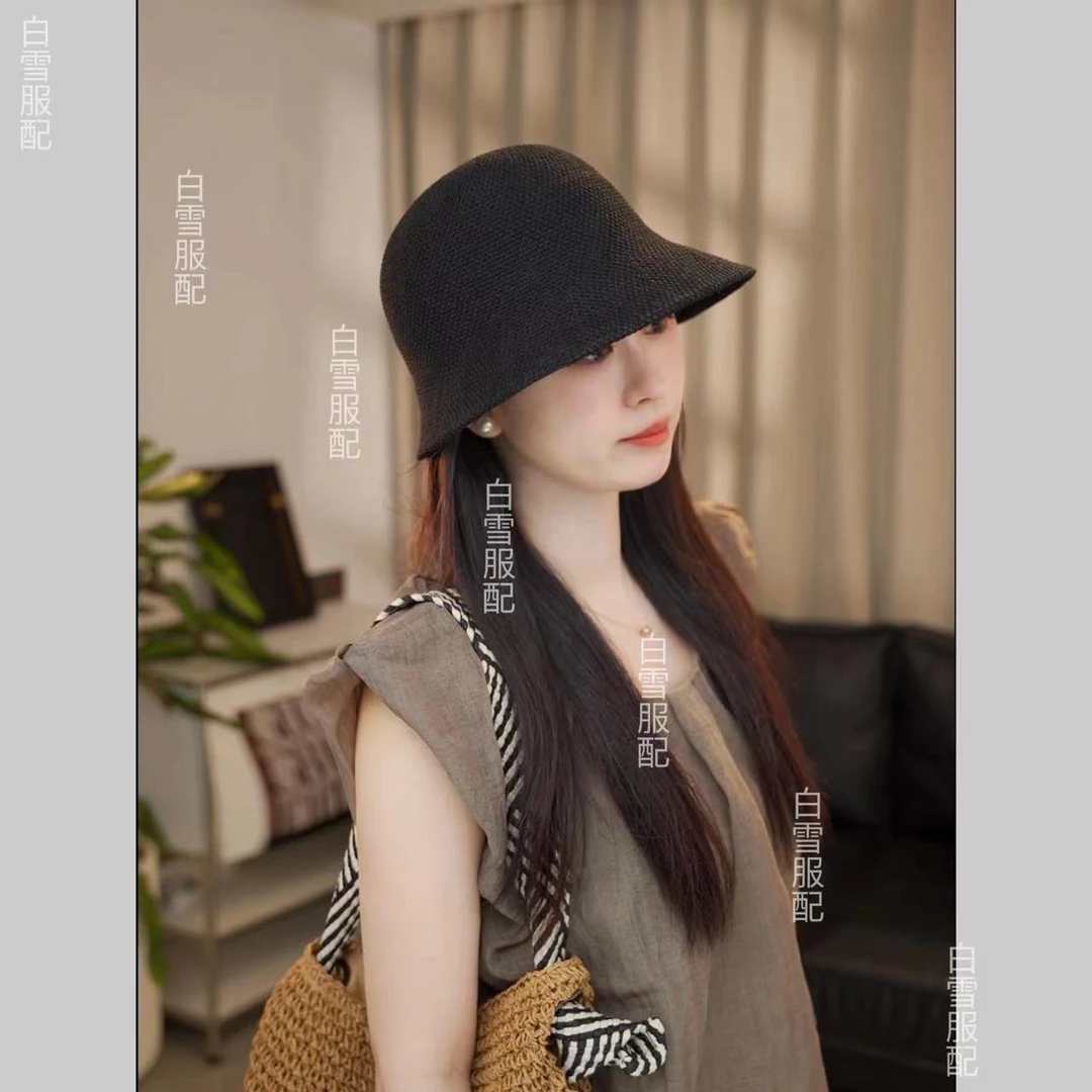 【亚麻透气渔夫帽】白雪SW薄款夏秋遮阳针织水桶盆帽百搭显脸小B-08