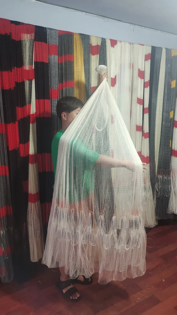 大力马线渔网，7分，8分，吊好兜3米高，纯手工，铅坠子，