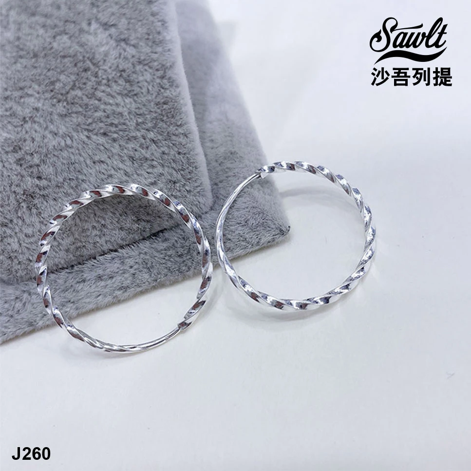 足银耳饰 足银 S990纯银耳环