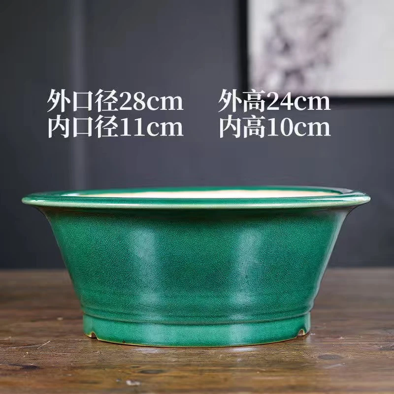 张治诚老师高温釉盆手工盆岛国回流花盆陶瓷日式透气艺术栽种精致
