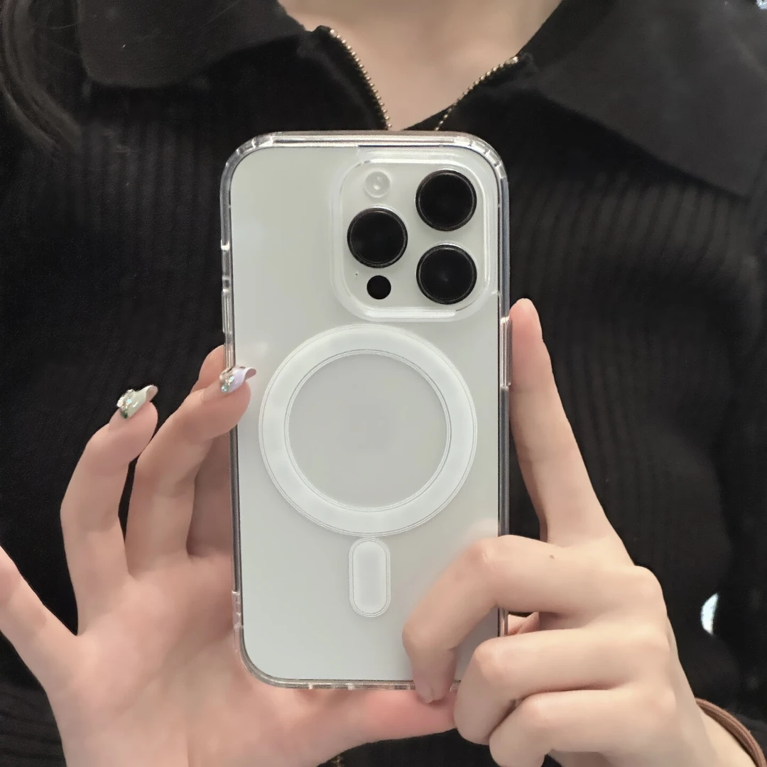 高透磁吸适用苹果17air/ProMax手机壳包边裸机iPhone16充电保护套