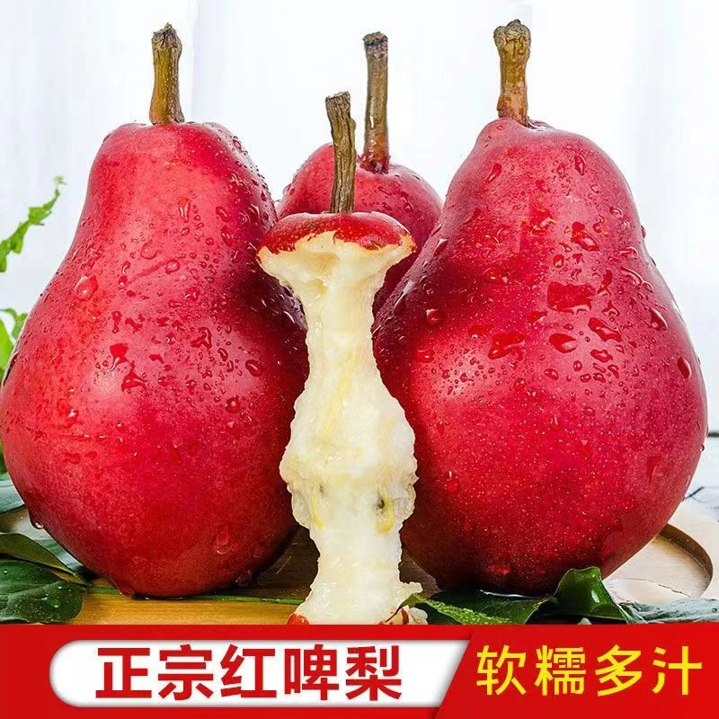 【软糯香甜】正宗红啤梨啤酒梨冰激凌口感新鲜水果梨子稀有红色梨子