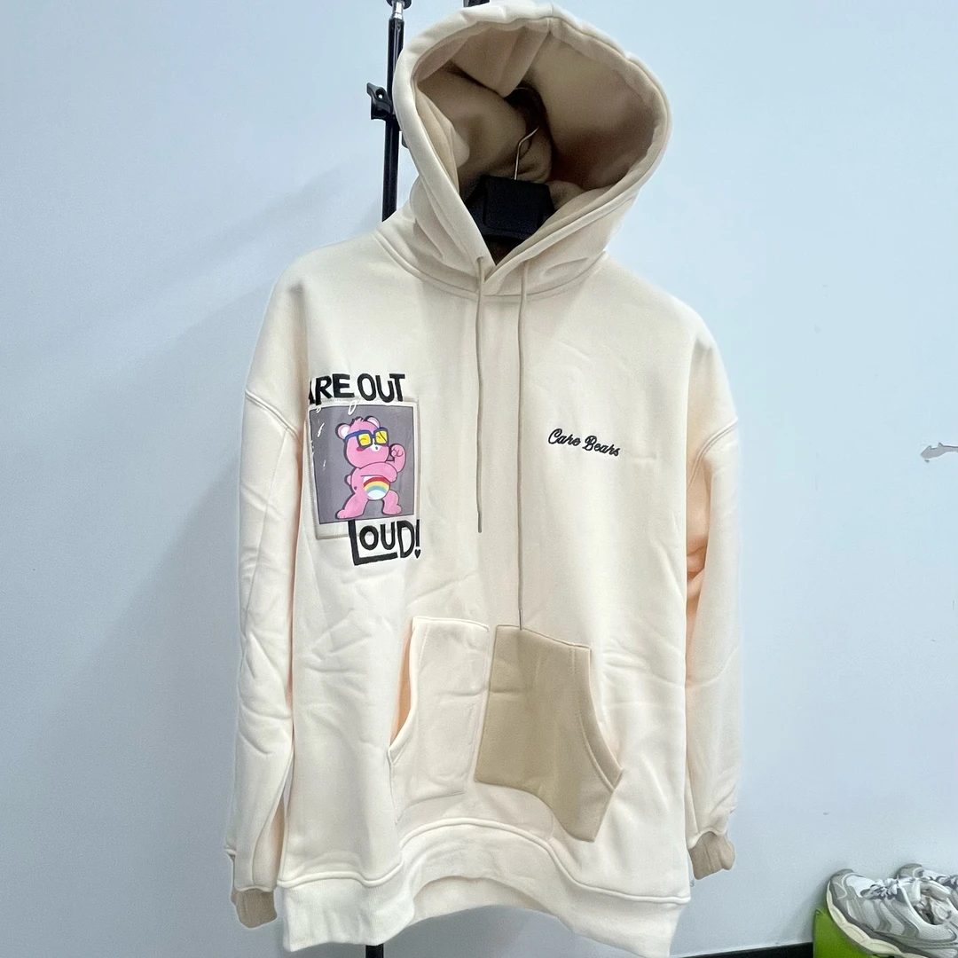 实拍 爱心小熊 加绒加厚潮牌男女同款卫衣