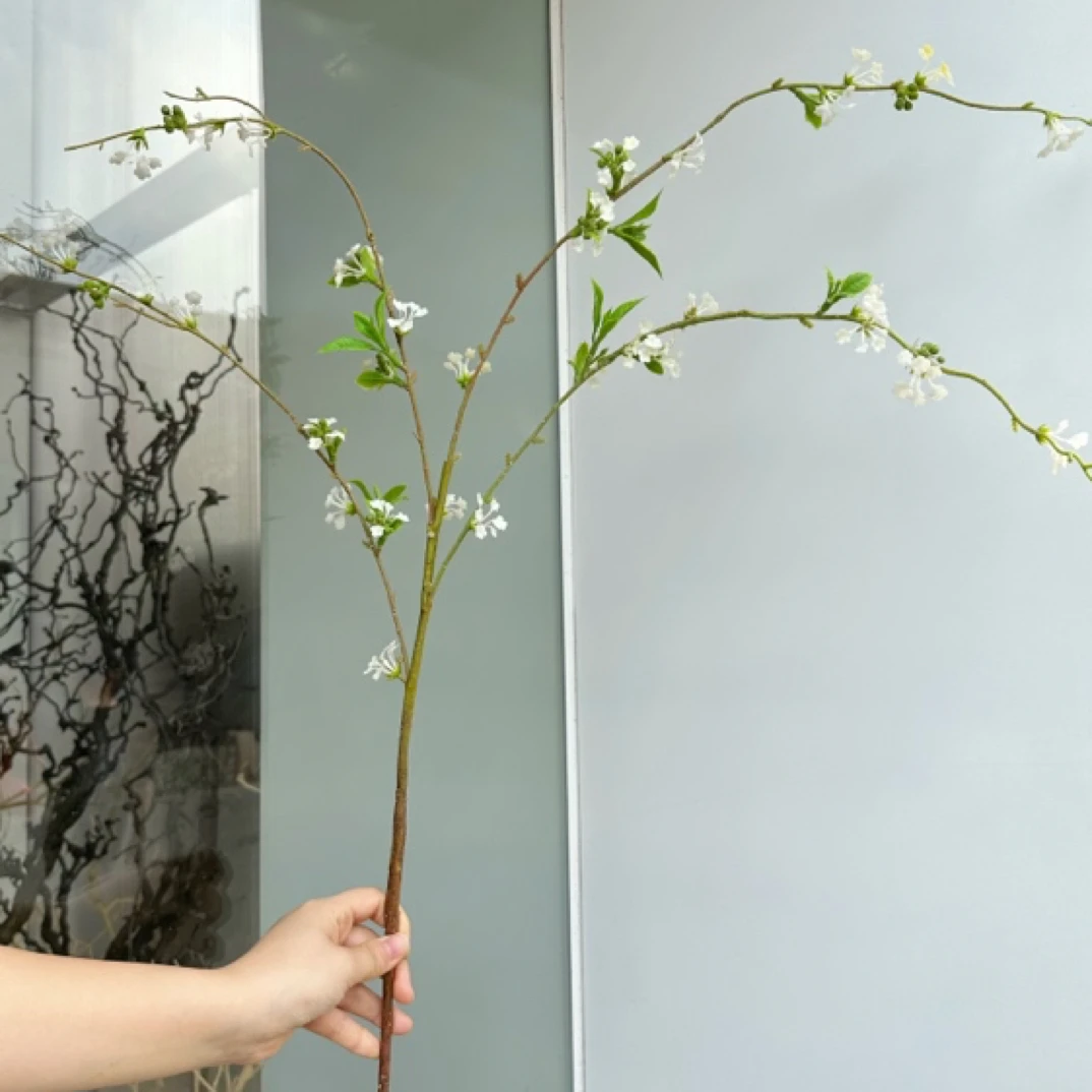 垂吊雪柳枝 仿真花假花拍照摄影婚庆家居摆件