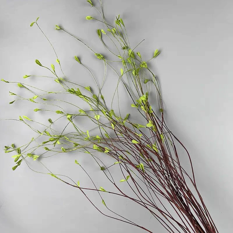 嫩芽支 仿真花绿植柳芽假花清新嫩芽藤条家居摆设客厅装饰花
