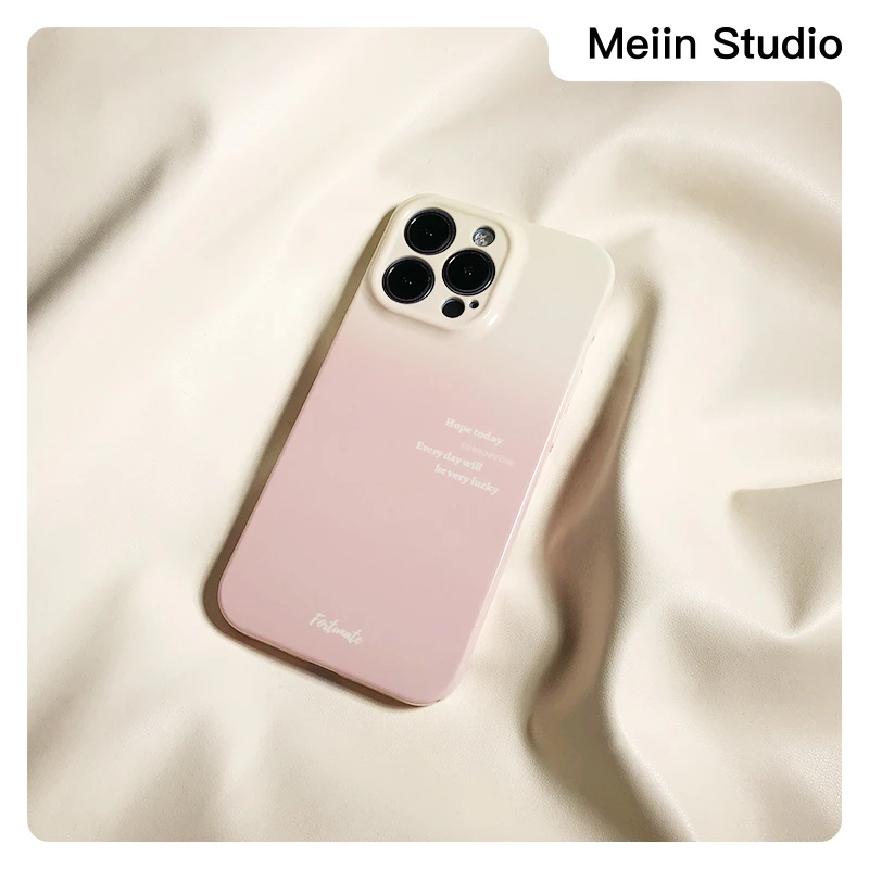 【Meiin Studio】粉渐变｜苹果华为mate60防摔网红粉色小众创意简约