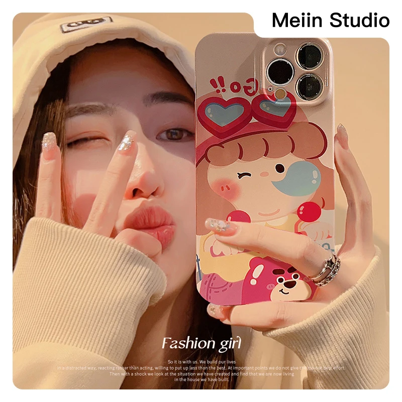 【Meiin Studio】机车女孩|苹果华为mate60通用全包可爱少女ins创意
