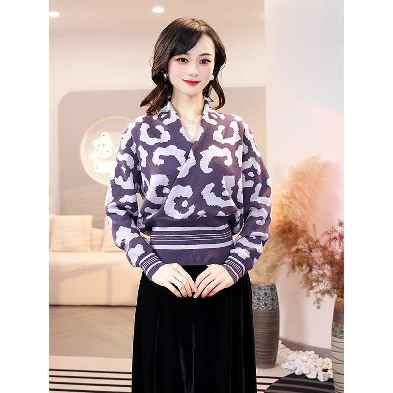 预售2025秋冬款【OU24-Q77】宽松含绵羊毛时尚设计感打底针织衫毛衣