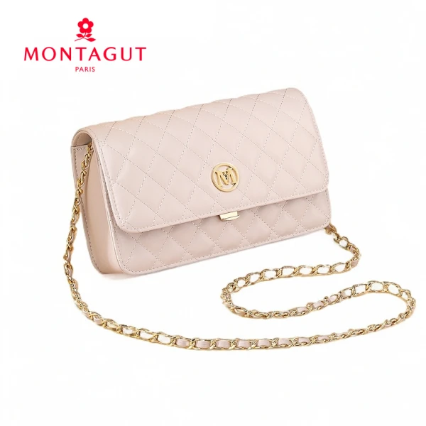 Montagut/梦特娇菱格链条包小香风真皮时尚百搭单肩女包包告白礼