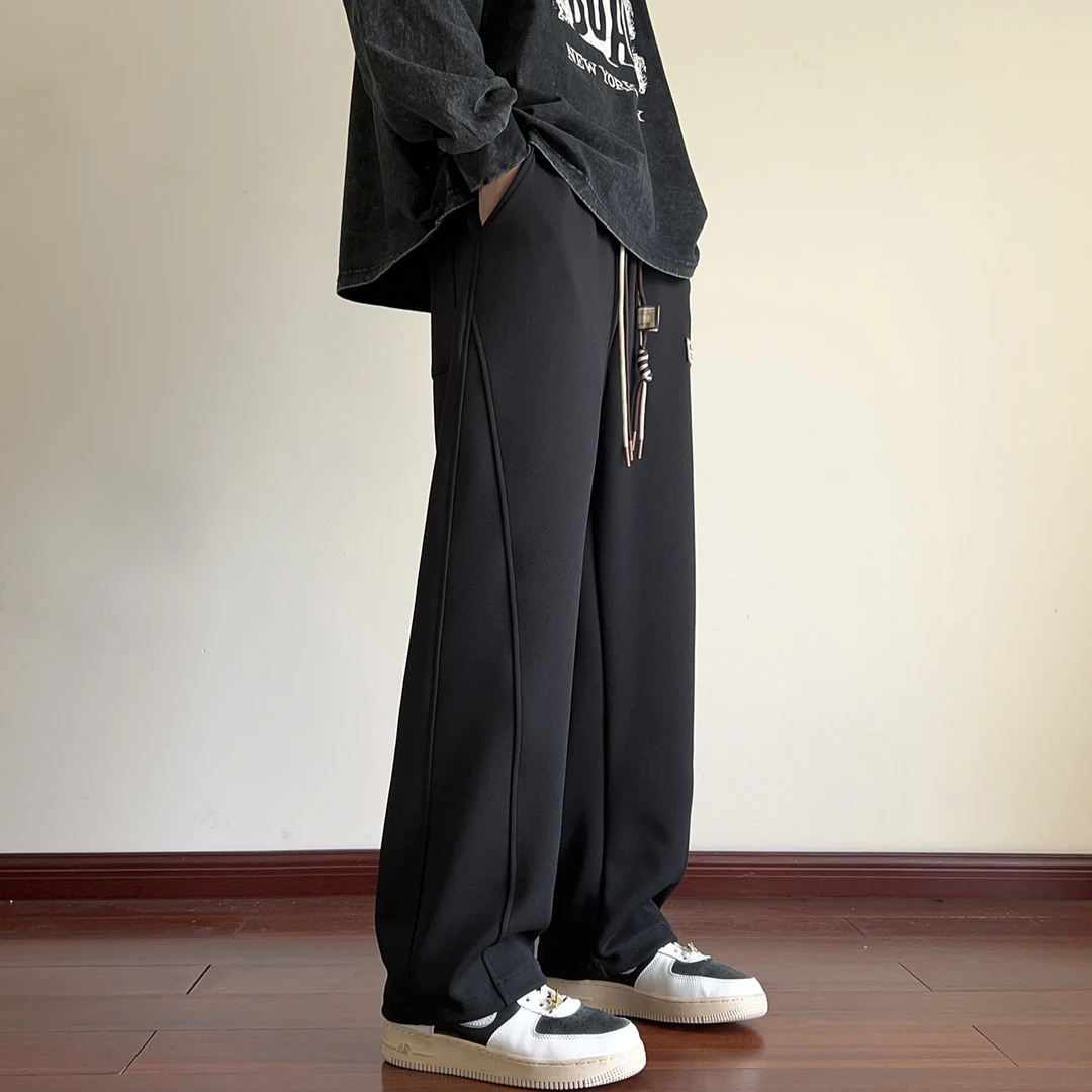 NINEDAO/玖岛春秋高街卫裤男生青少年时尚百搭休闲裤大码长裤子男