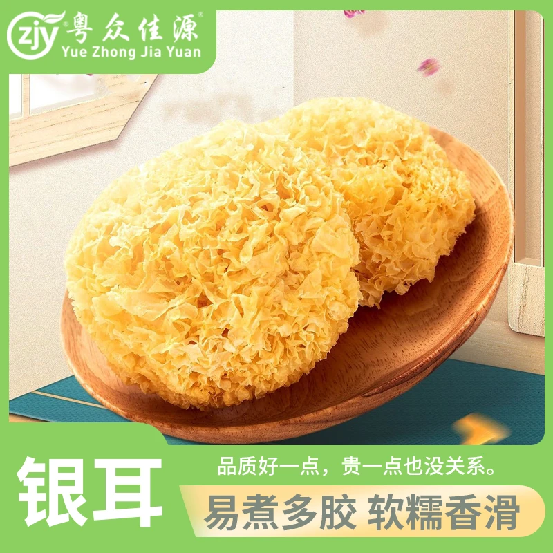 山区天然椴木银耳农家自晒干货特产白木耳出胶高软糯粘稠银耳