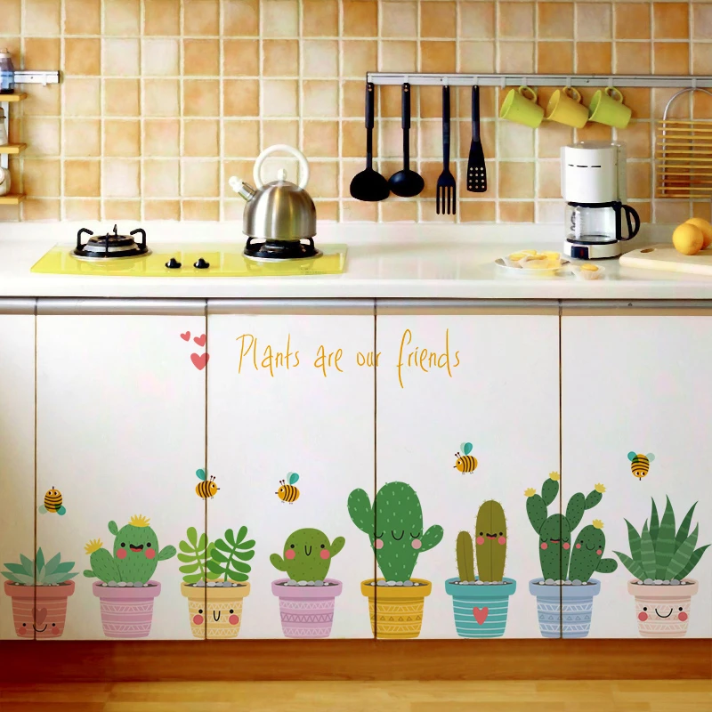 创意家具贴画厨房柜门橱柜装饰贴纸玻璃贴柜子自粘翻新遮丑补洞贴