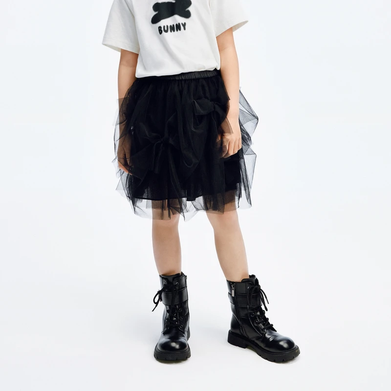 littlemoco童装24秋装新款女童蓬蓬网纱半身裙纱纱裙#KBD3SKTT01