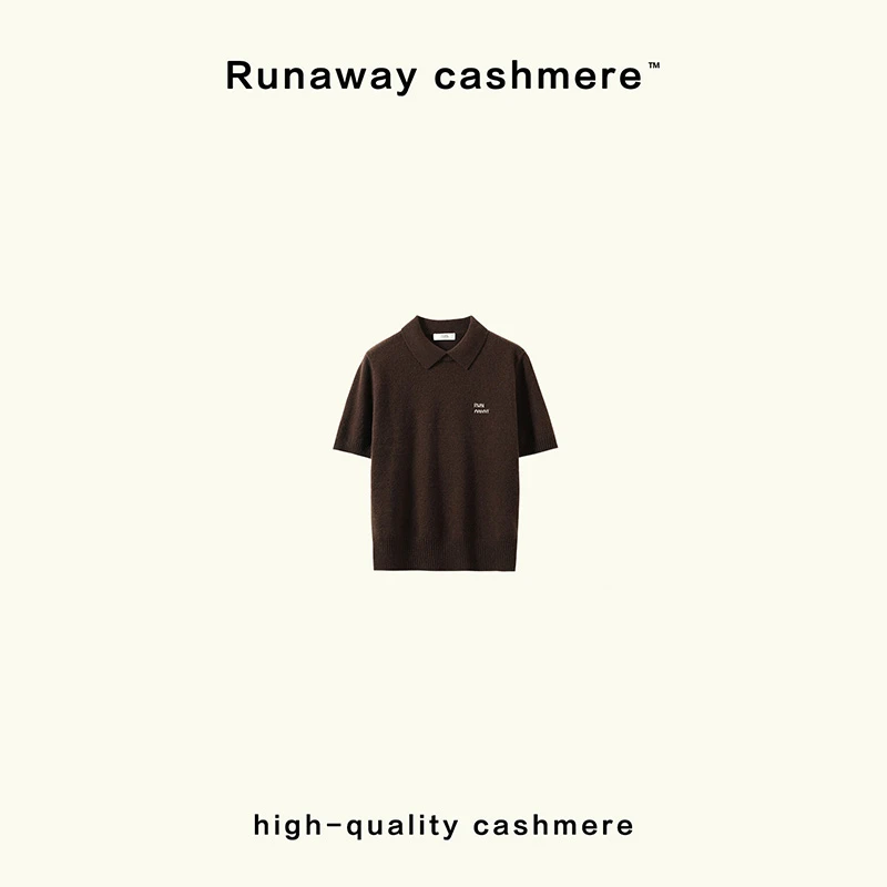 【RUNAWAY】POLO领羊绒短袖针织T恤