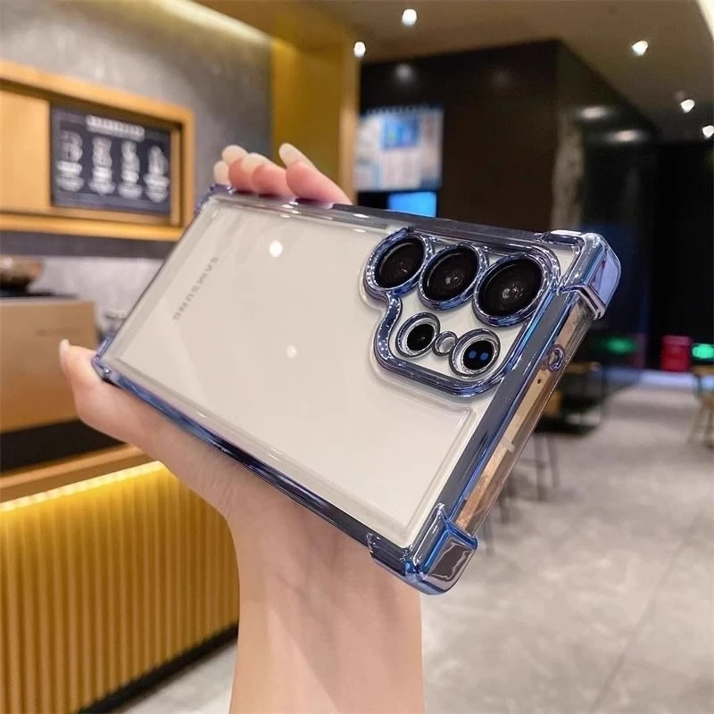 适用三星s25ultra手机壳新款GalaxyS24透明硅胶S23保护套防摔气囊