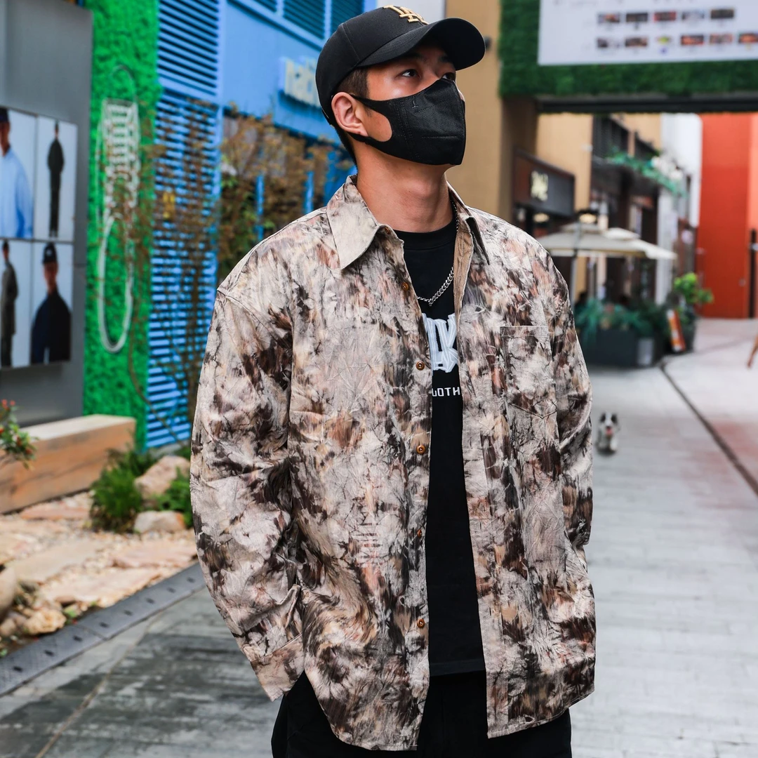 LONGT“枯木”宽松廓形长袖衬衫小众设计感