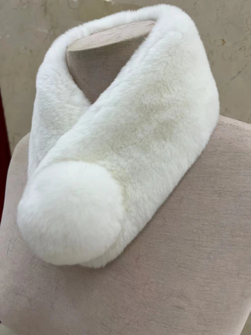 2023秋冬新款獭兔毛围巾