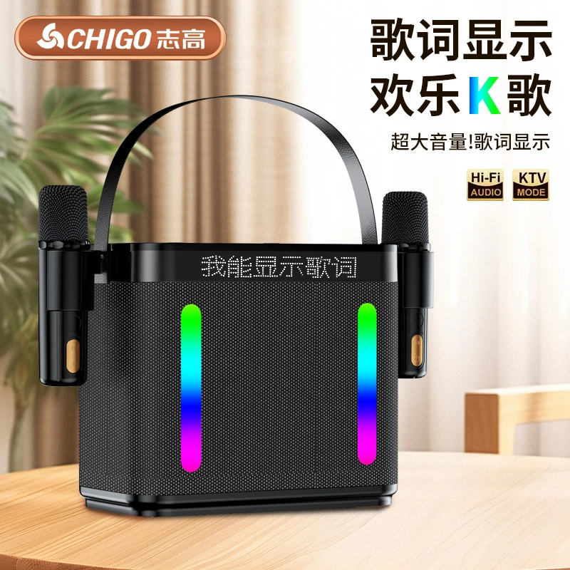 Chigo/志高新款网红专业带歌词屏幕无线蓝牙专业唱歌神器降噪音箱