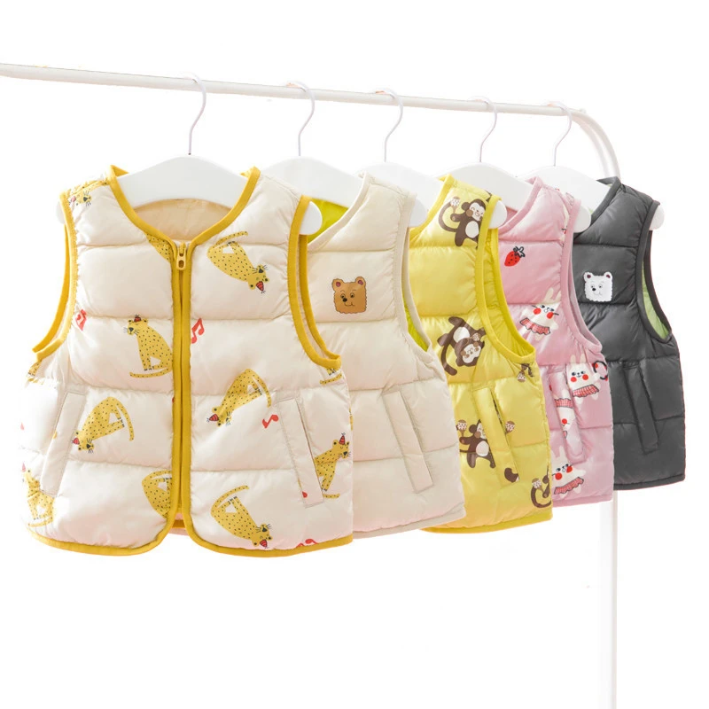 儿童羽绒马甲男童冬装外套秋冬季女童背心上衣宝宝坎肩小童轻薄潮