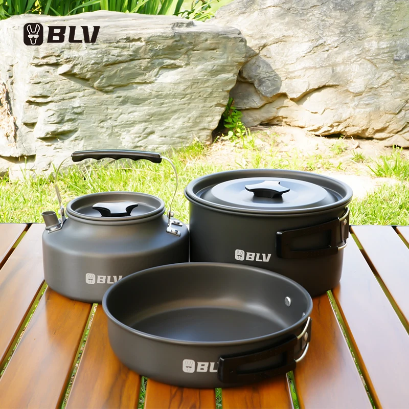 八驴露营炊具户外锅水壶煎锅便携套户外锅具全套便携式出行必备