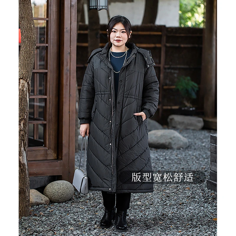 美丽客栈冬日小火炉外套胖妹妹大码棉服冬款重磅冬季加厚长款棉服