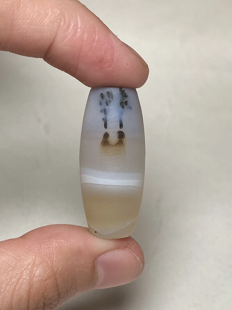 原矿巴玉海玉玛瑙珠天然线条象形缠丝玛瑙 尺寸30/13