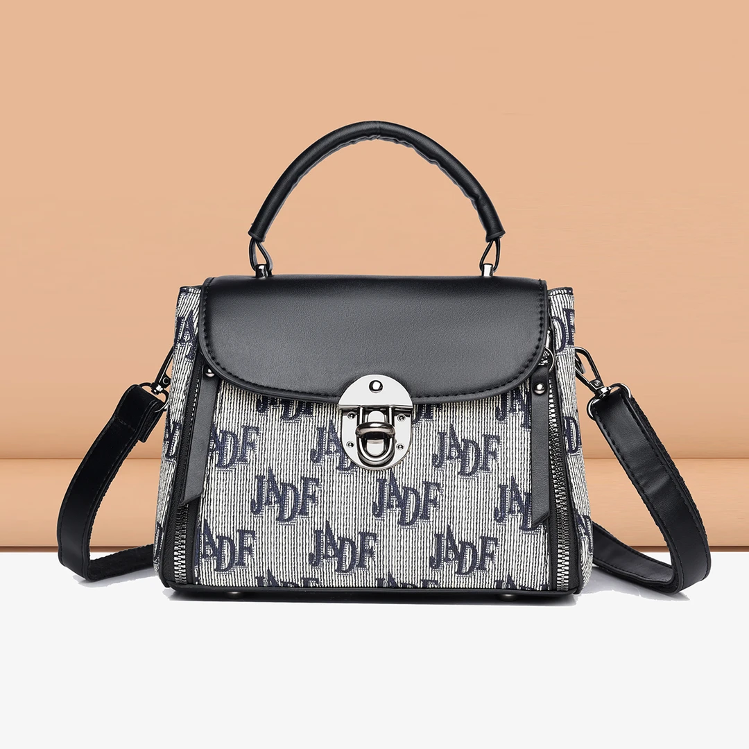 【长22高16厚11】新款时尚百搭轻奢潮流女士单肩斜挎包8277黑色