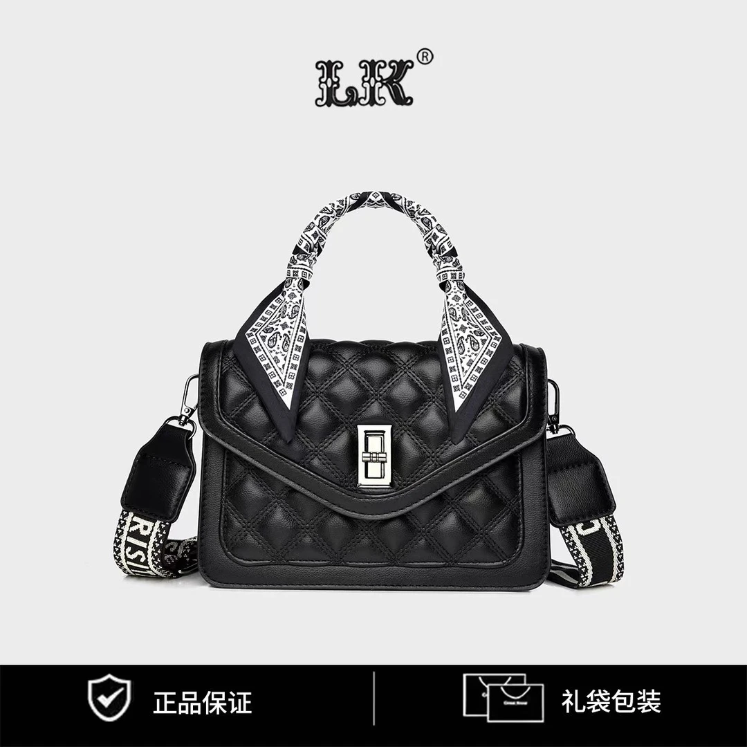 轻奢单肩手提包女士斜挎大容量包包158黑色